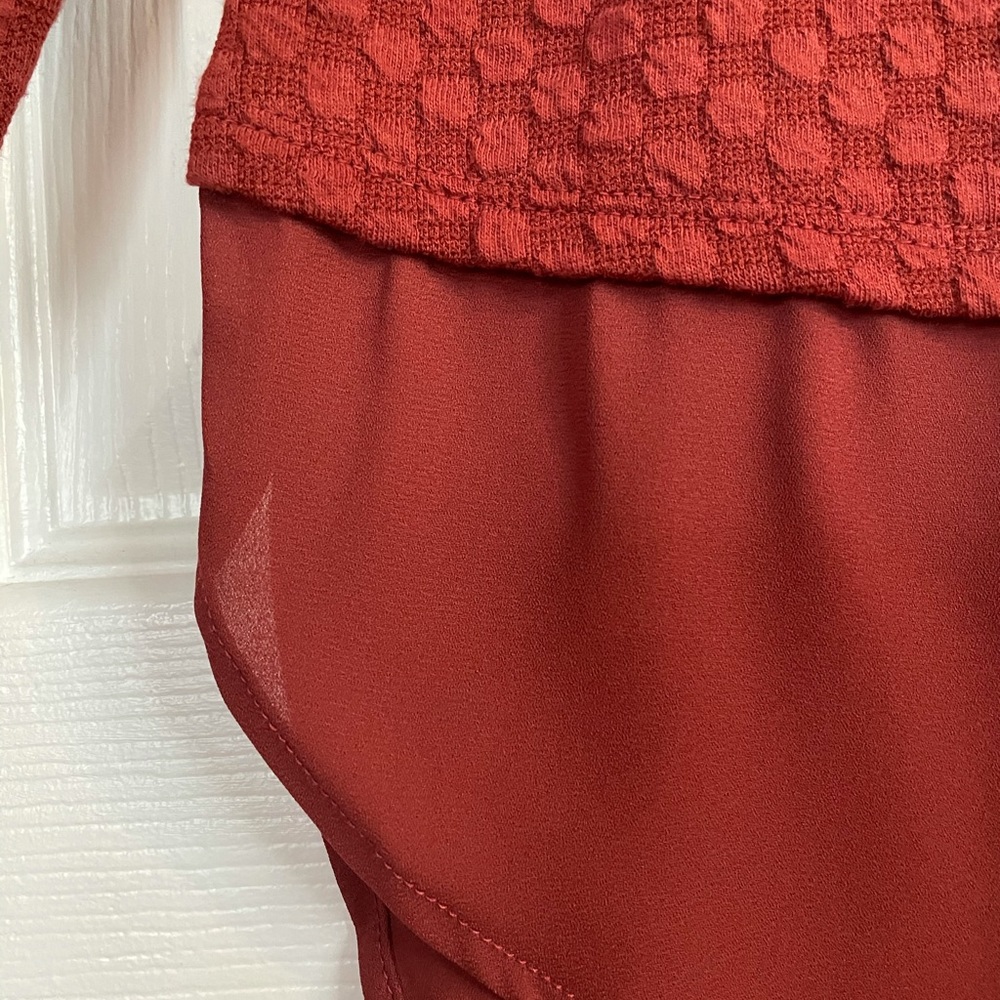 Elle Ruffle Neck Layered Sweatshirt - Picture 9 of 13
